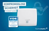 Homematic IP überzeugt im Sicherheitstest des VDE erneut und wurde zum sechsten Mal in Folge für Protokoll-, IT- und Datensicherheit zertifiziert.